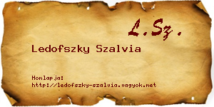Ledofszky Szalvia névjegykártya